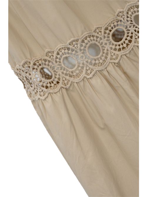Gonna lunga a balze in cotone NO SECRETS | 251NS037NOCCIOLA